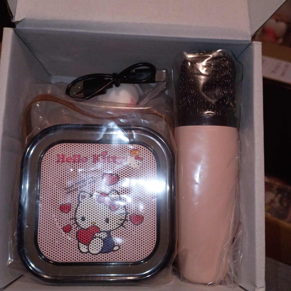 Hello Kitty Bluetooth Speaker and Microphone Set - Pink and Black